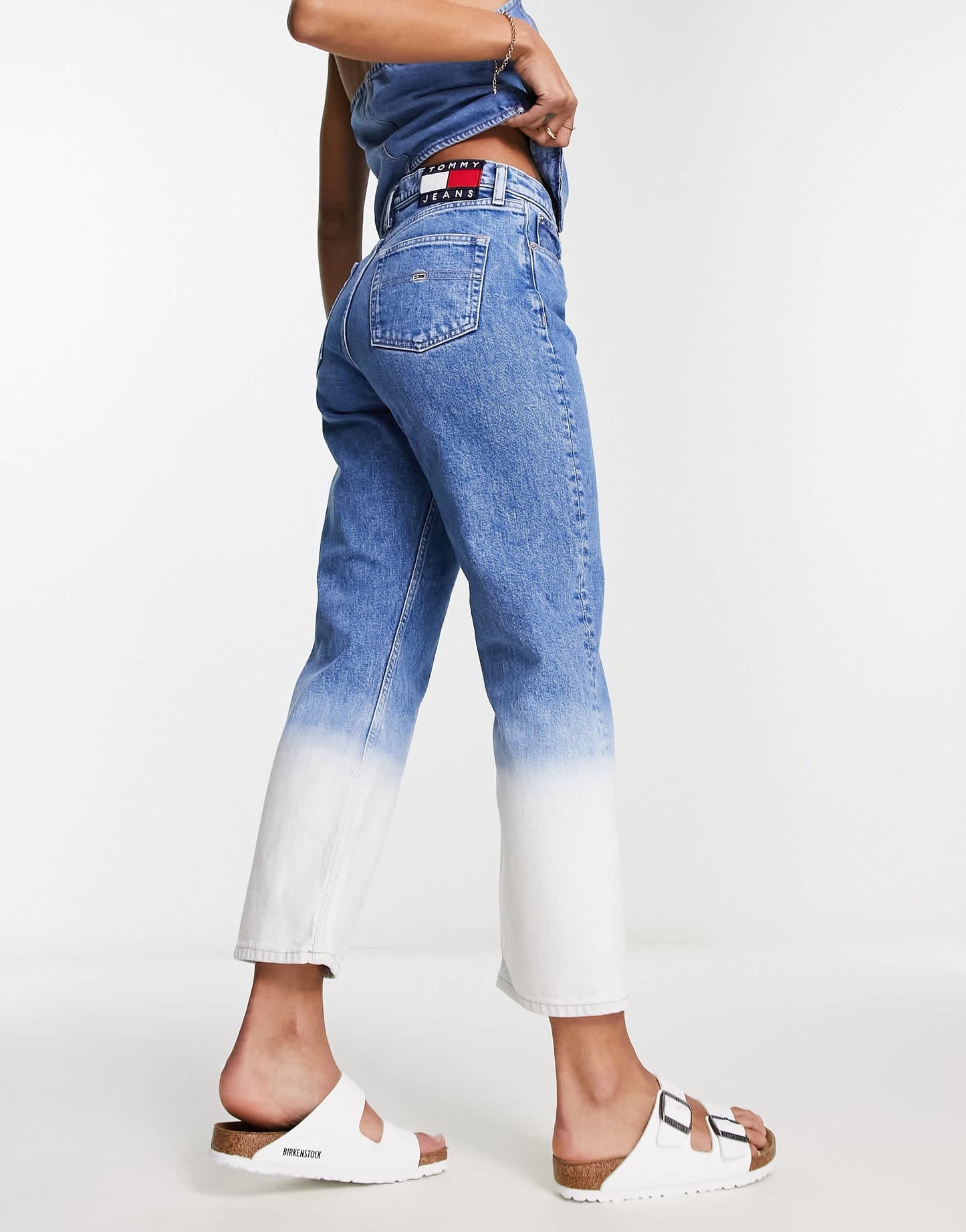 Tommy Jeans straight leg ombre bleach jeans in multi