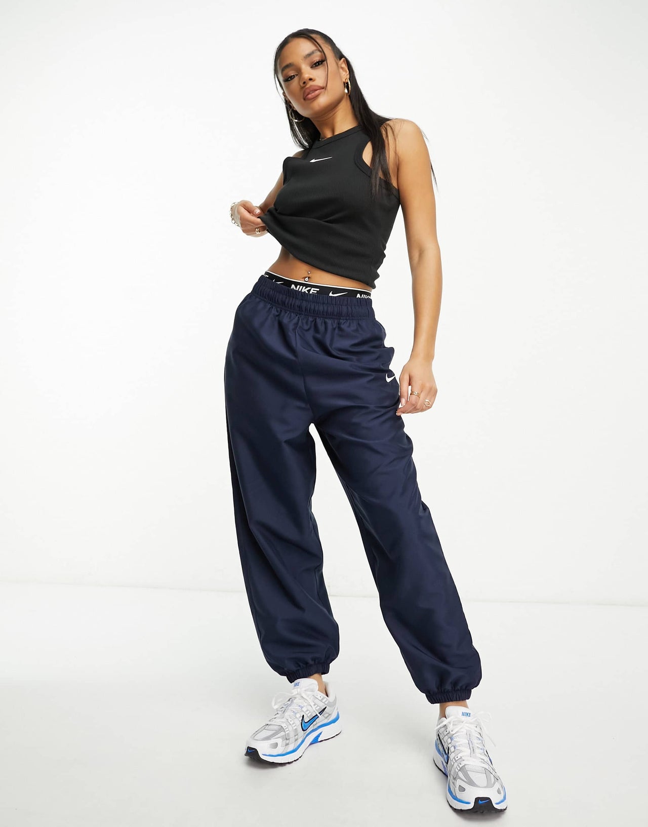 Nike trend ribbed tank vest top in black