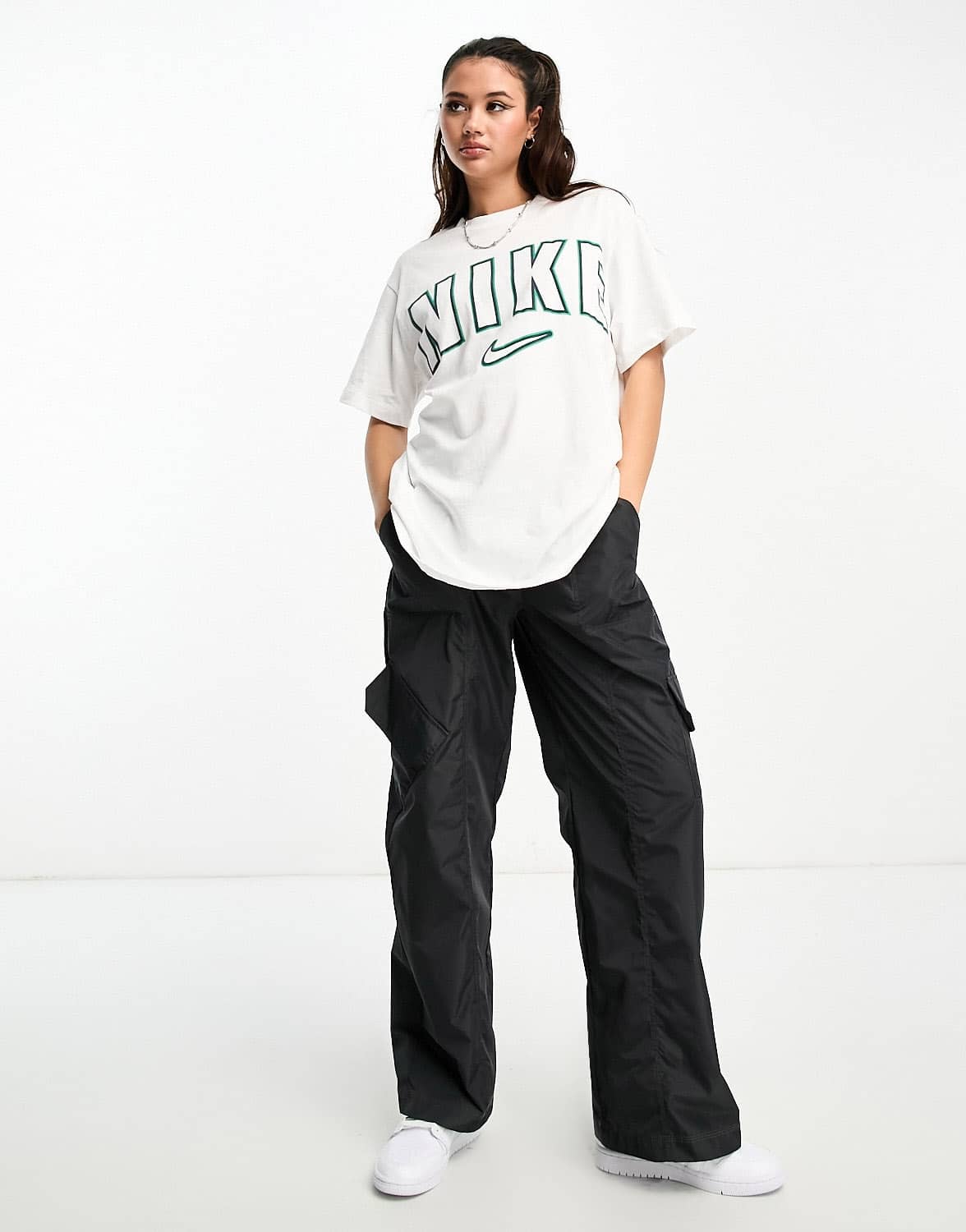 Nike varsity boyfriend t-shirt in white