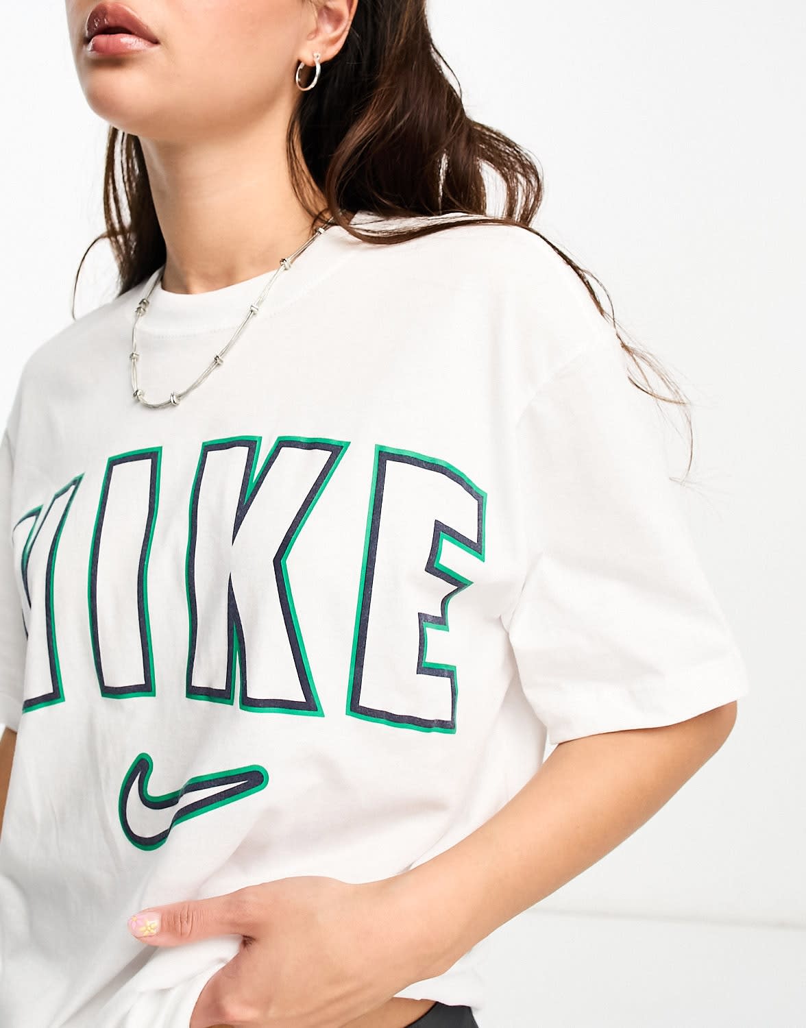 Nike varsity boyfriend t-shirt in white