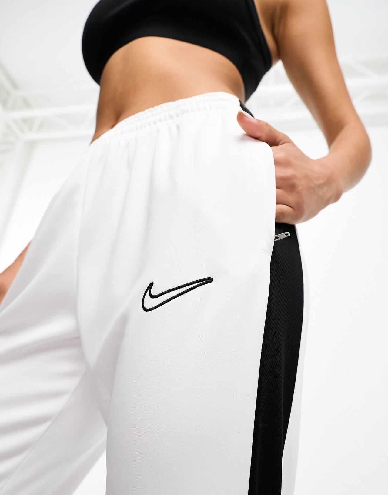 Nike Academy Dri-Fit trousers in white