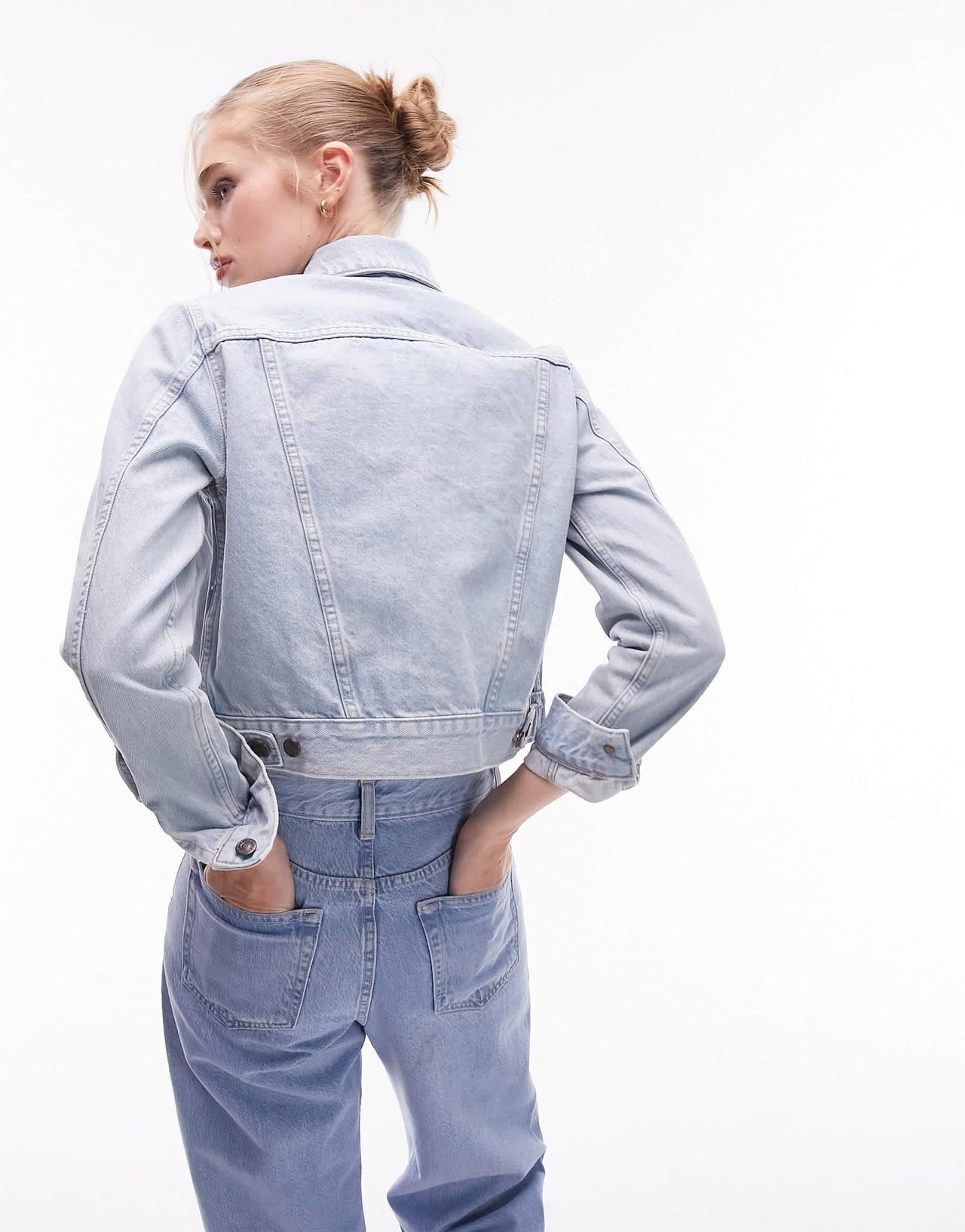 Topshop denim Tilda jacket in bleach
