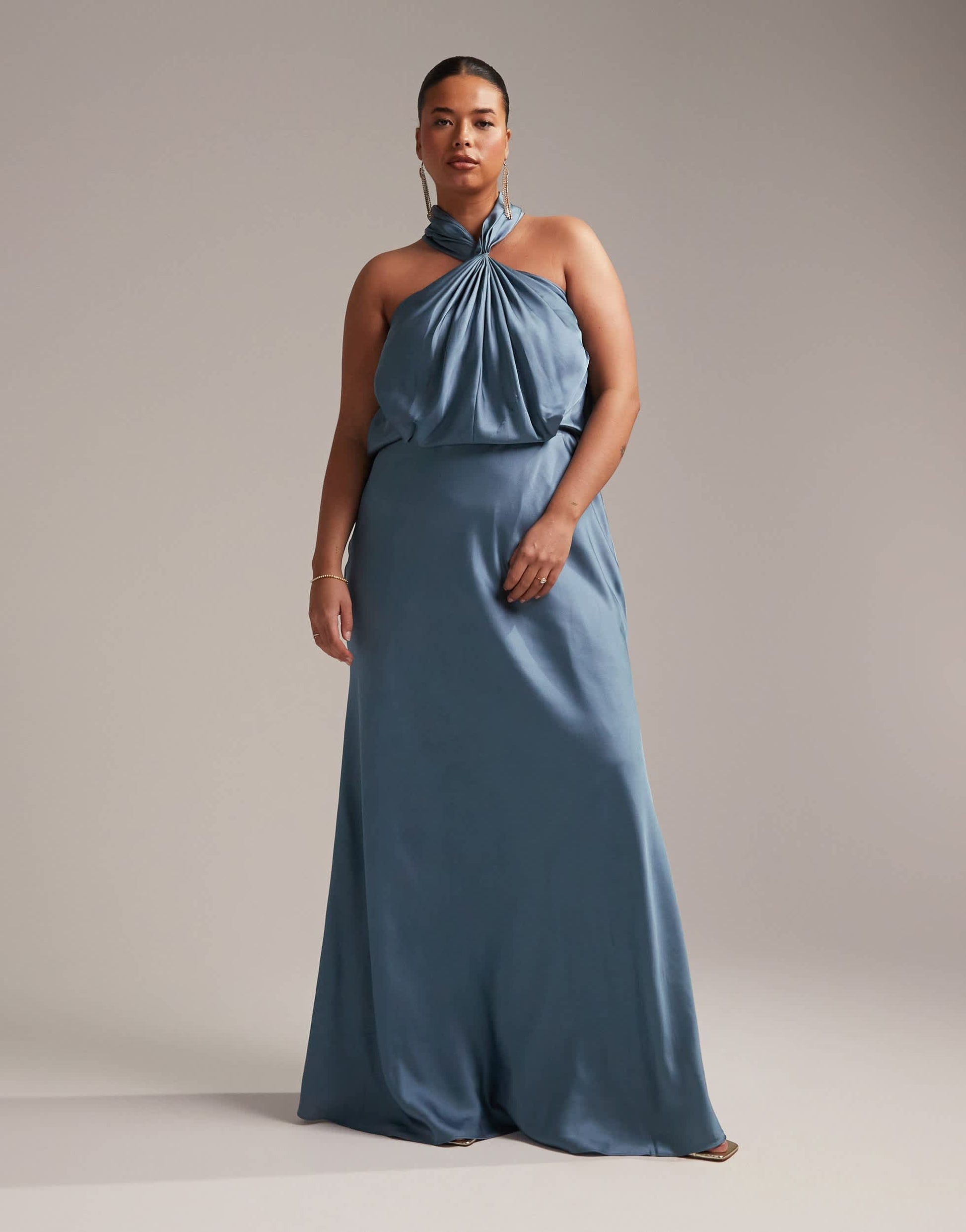 asos bridesmaid dress DESIGN satin cami maxi with drape detail in dusk ASOS Sample Sale The ASOS DESIGN georgette bardot bridesmaids dress in sage green offers a striking blend of elegance and style for any special occasion ASOS DESIGN Bridesmaid satin ruched