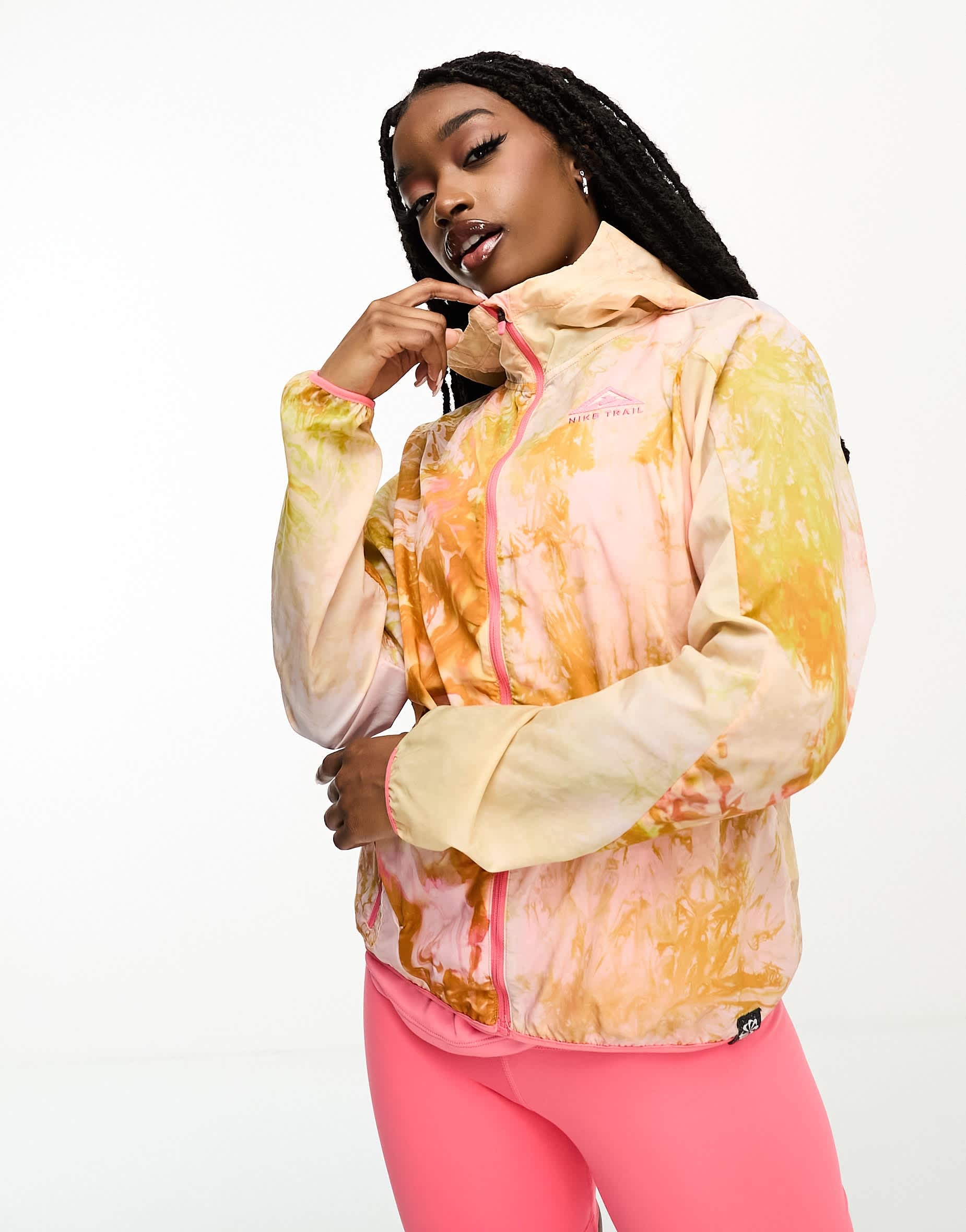 Nike Running Trail Repel jacket in pink