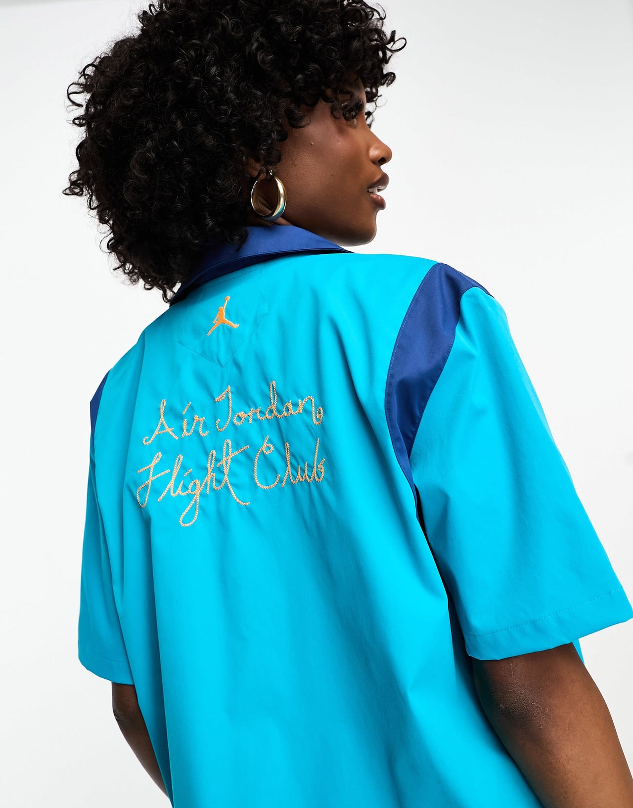 Jordan button up shirt in aquatone blue