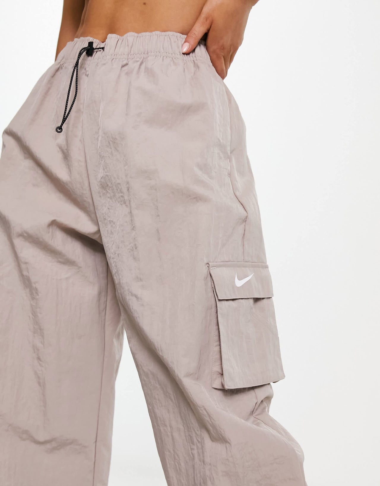 Nike Essentials woven cargo trousers in taupe