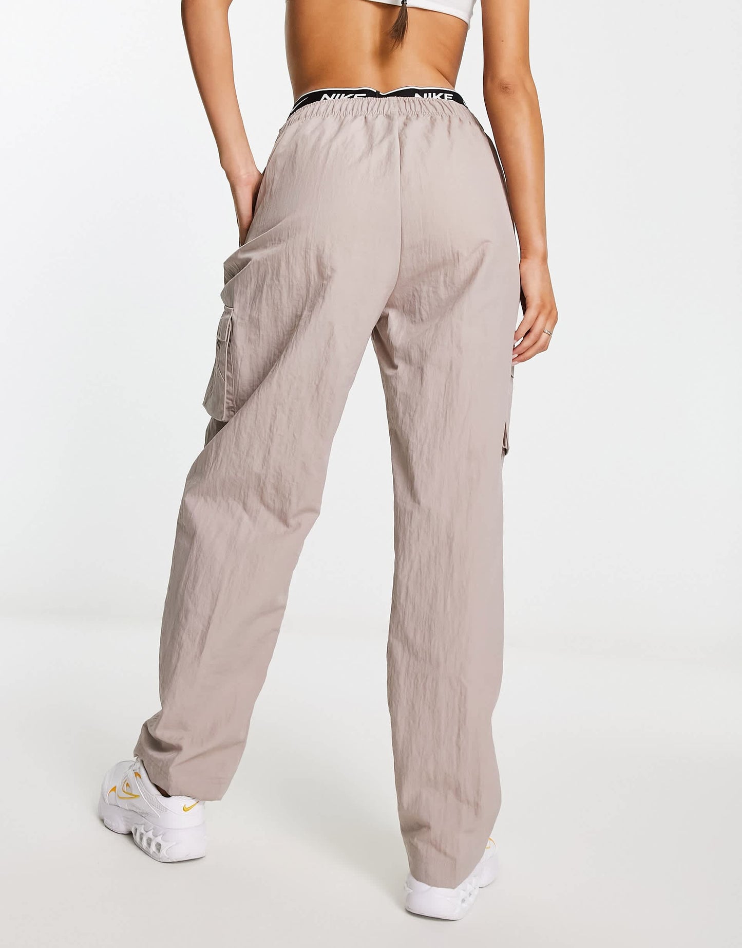 Nike Essentials woven cargo trousers in taupe