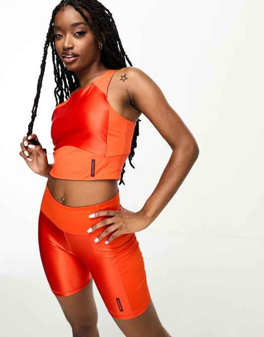 Nike Pro Training Membership crop tank in red