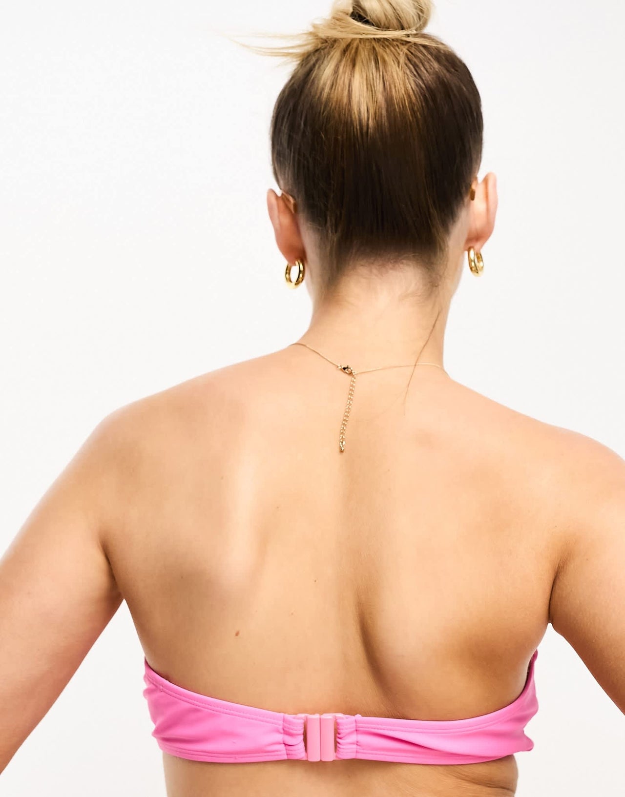 The Frolic Maternity andesine bandeau bikini top in pink lemonade