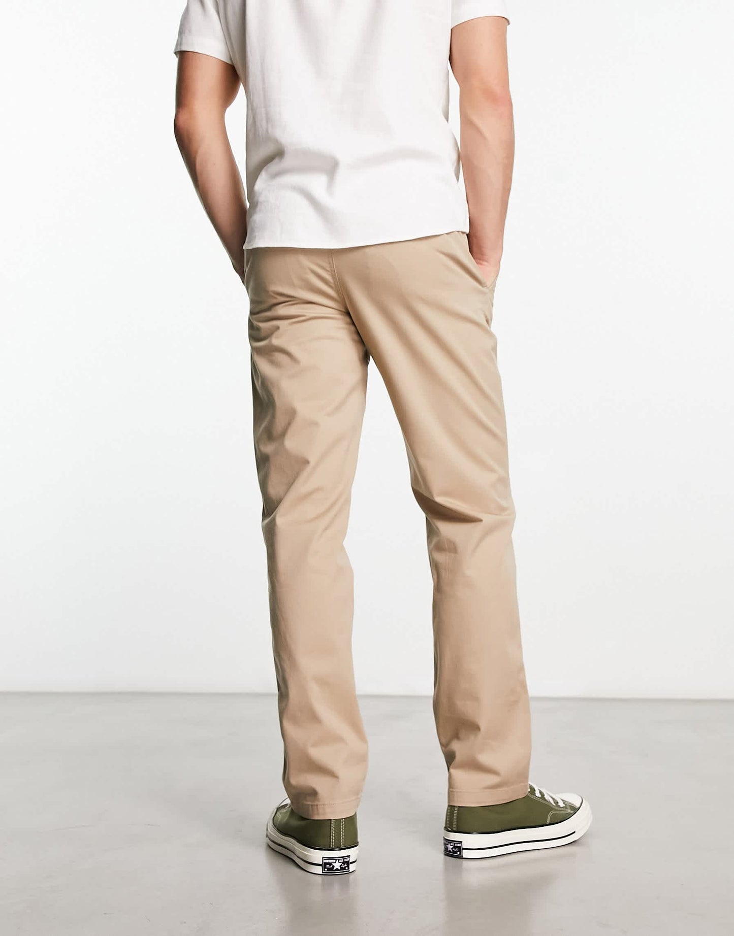 Pull&Bear 2 pack chinos in black and beige