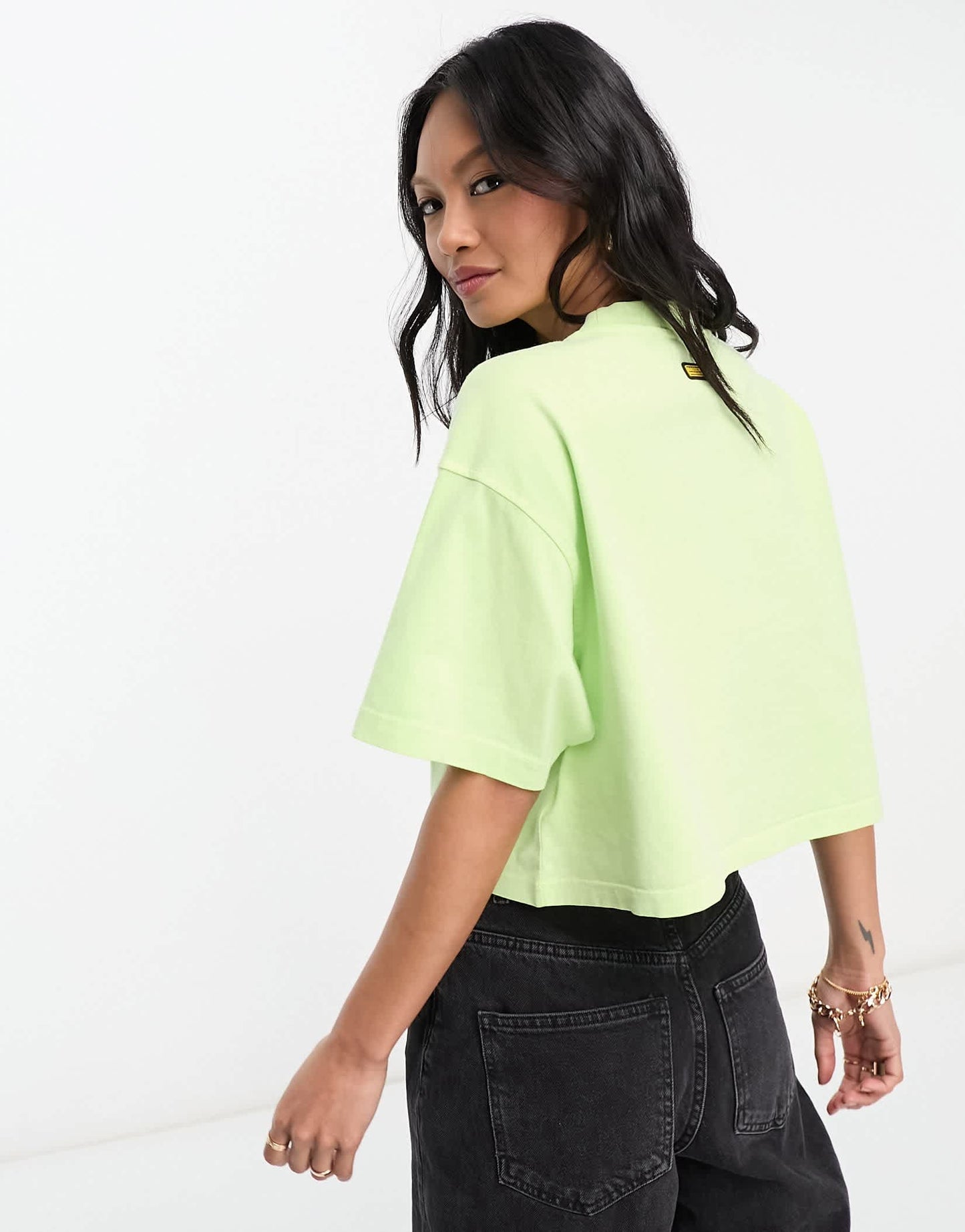 Barbour International Galica boxy tee in lime