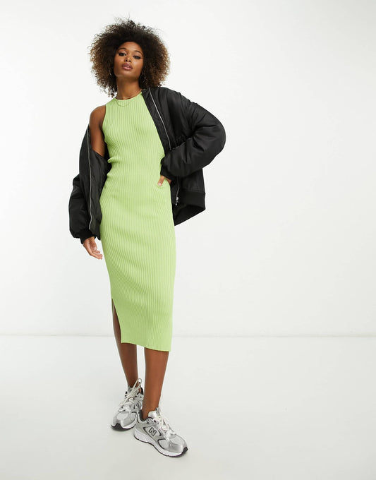 Barbour International Silvestro Knit tank dress in lime
