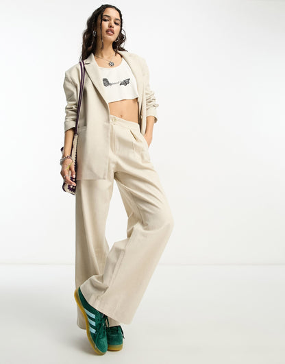 Reclaimed Vintage menzy blazer in stone