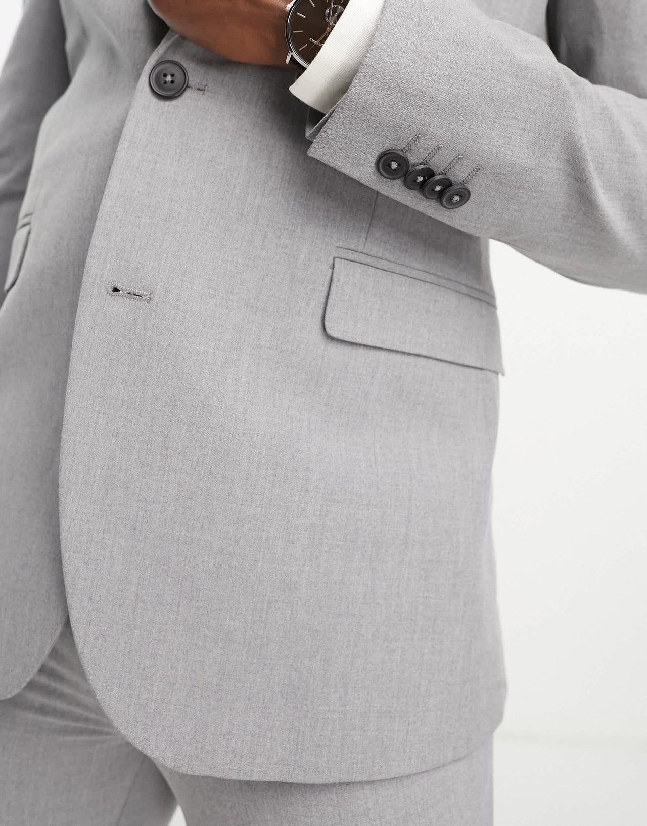 New Look skinny suit jacket in grey