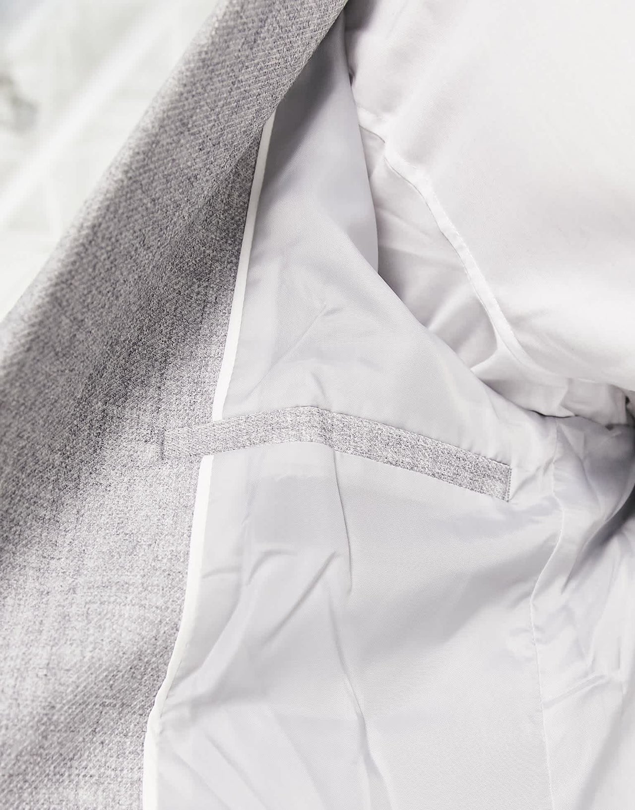 New Look slim suit jacket in grey texture