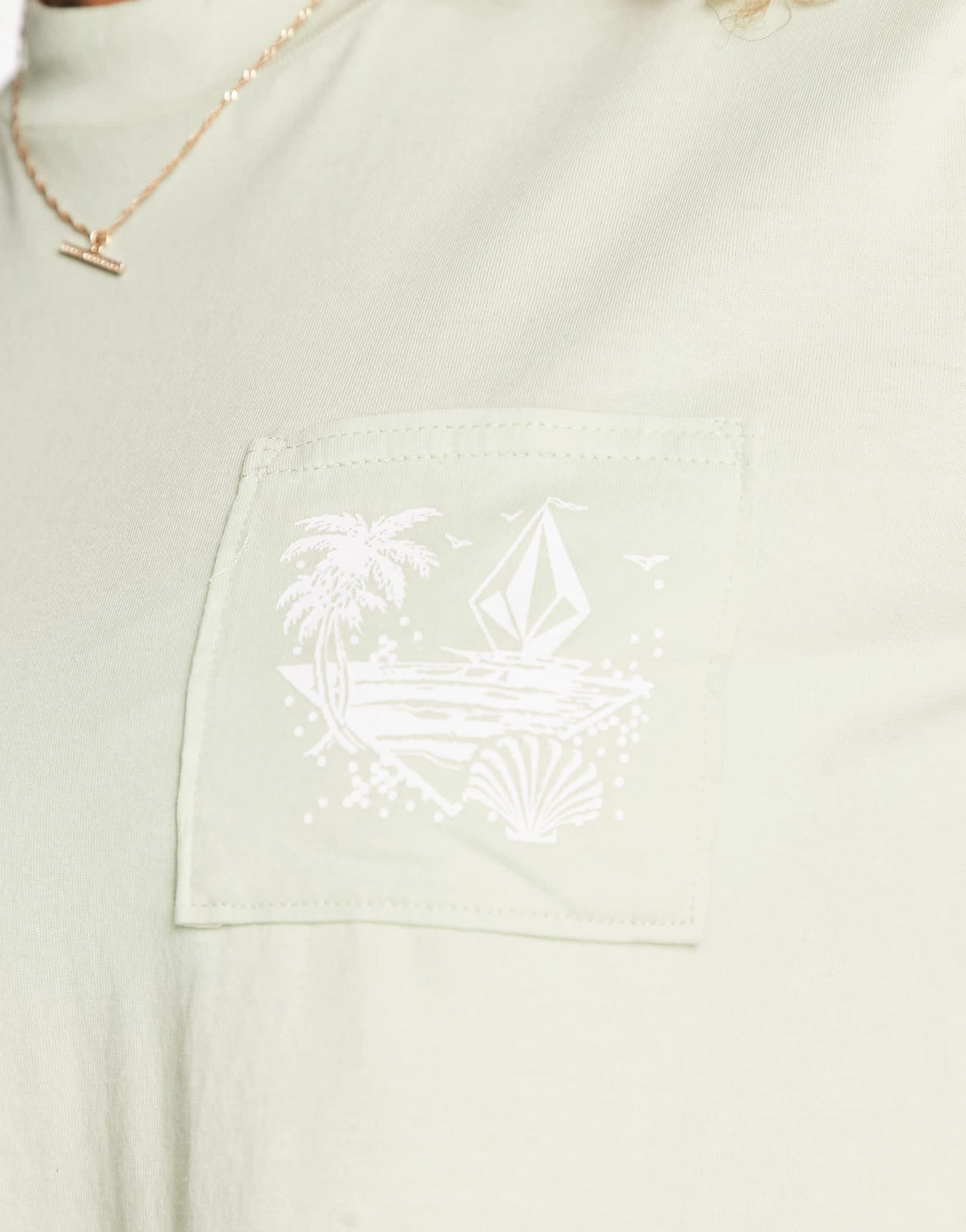 Volcom pocket dial t-shirt in sage