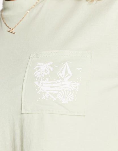 Volcom pocket dial t-shirt in sage