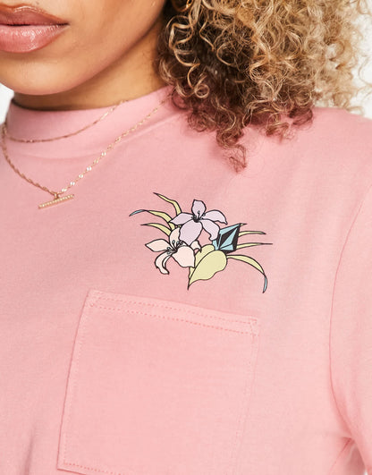 Volcom pocket dial t-shirt in desert pink