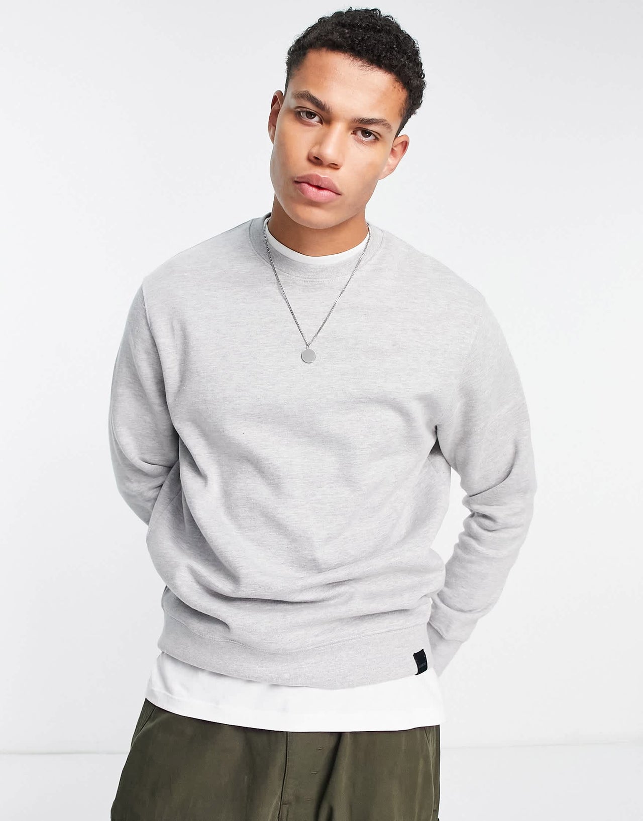 Pull&Bear sweatshirt in light grey