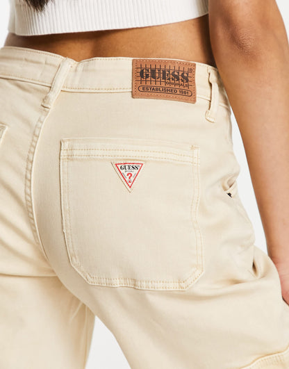 Guess Originals cargo jeans in tan wash