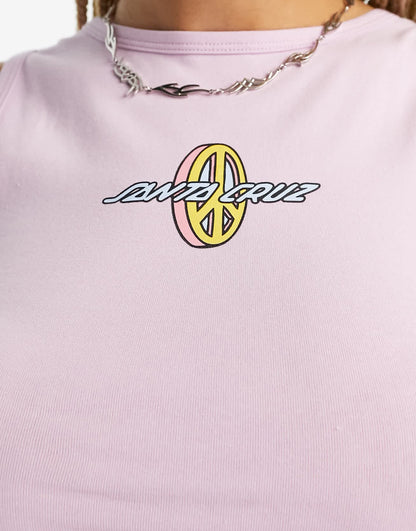 Santa Cruz peace strip crop top in lilac Exclusive at ASOS