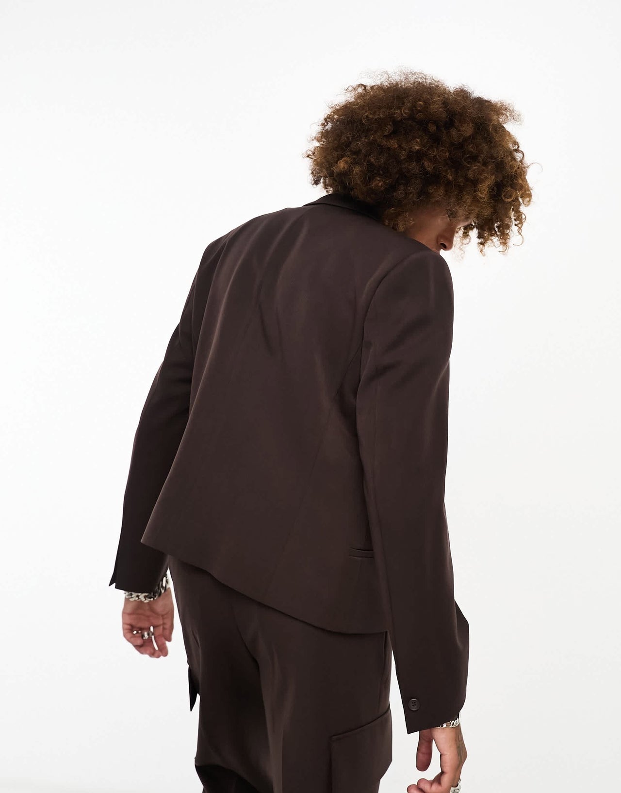 ASOS DESIGN suit jacket in brown