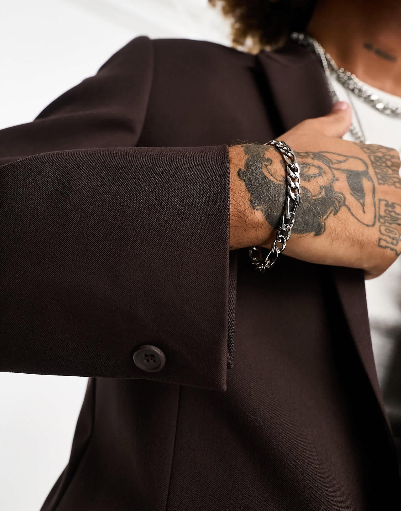 ASOS DESIGN suit jacket in brown