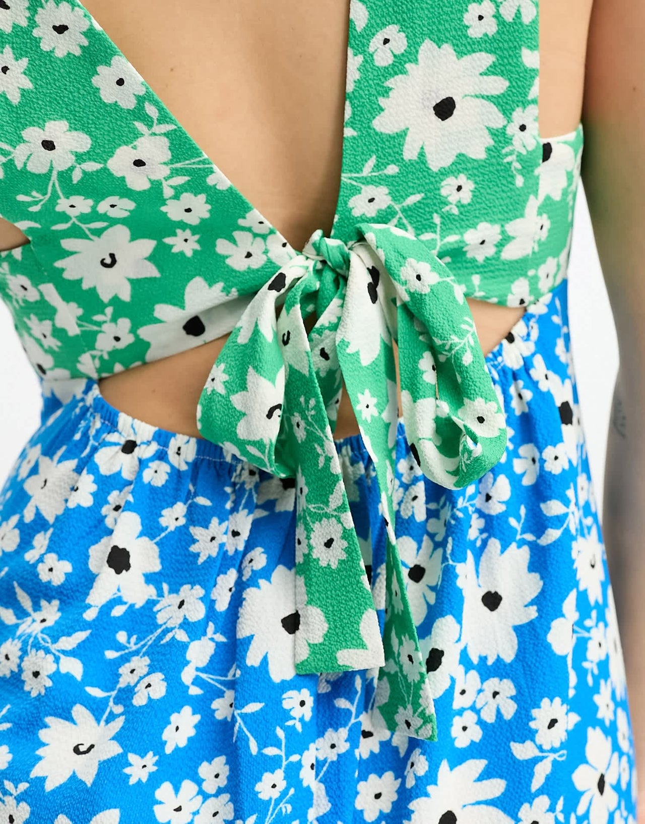 ASOS DESIGN Tall open back slip  midi dress in mixed prints