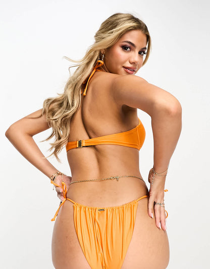 Boux Avenue Valencia mono wire bikini top in bright orange