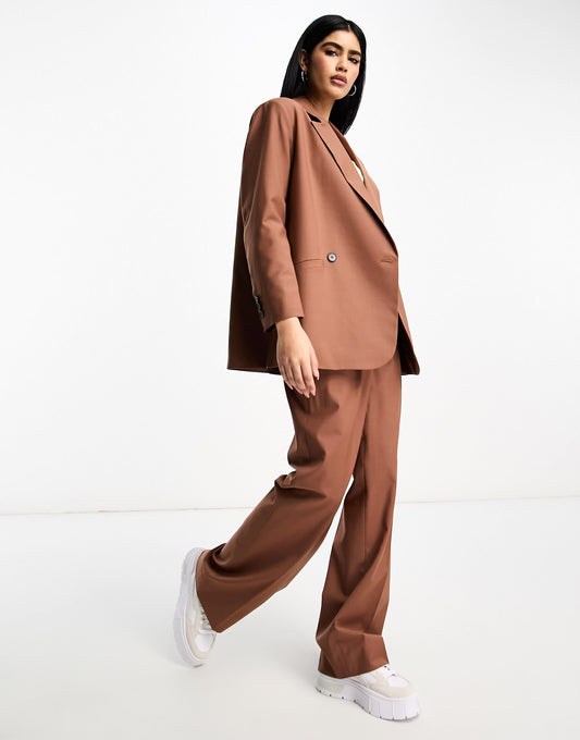 AllSaints Corin Miro co-ord suit trouser in rust