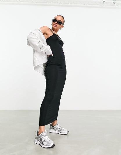 ASOS Weekend Collective jersey slip dress in black