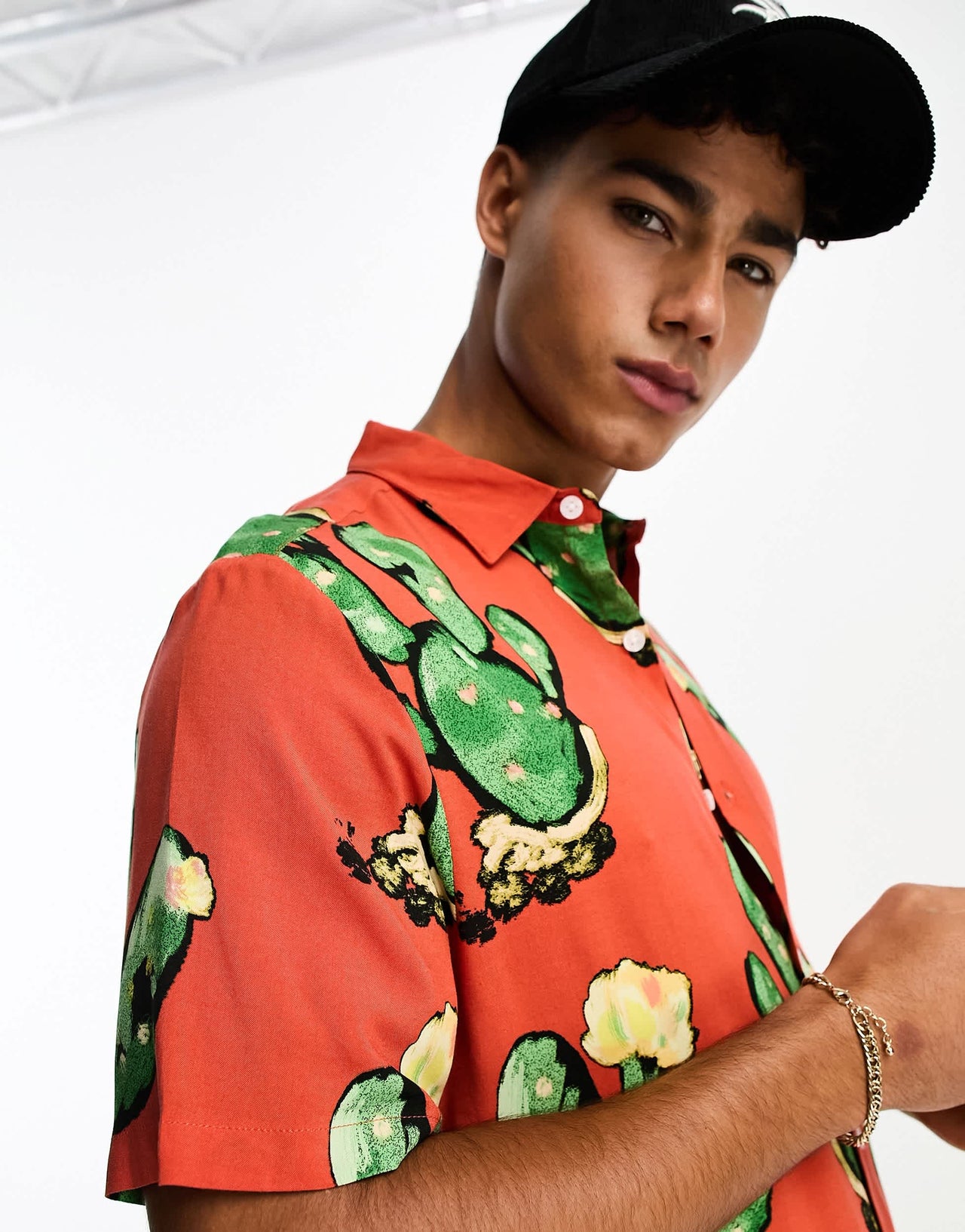 ASOS DESIGN shirt in cactus print