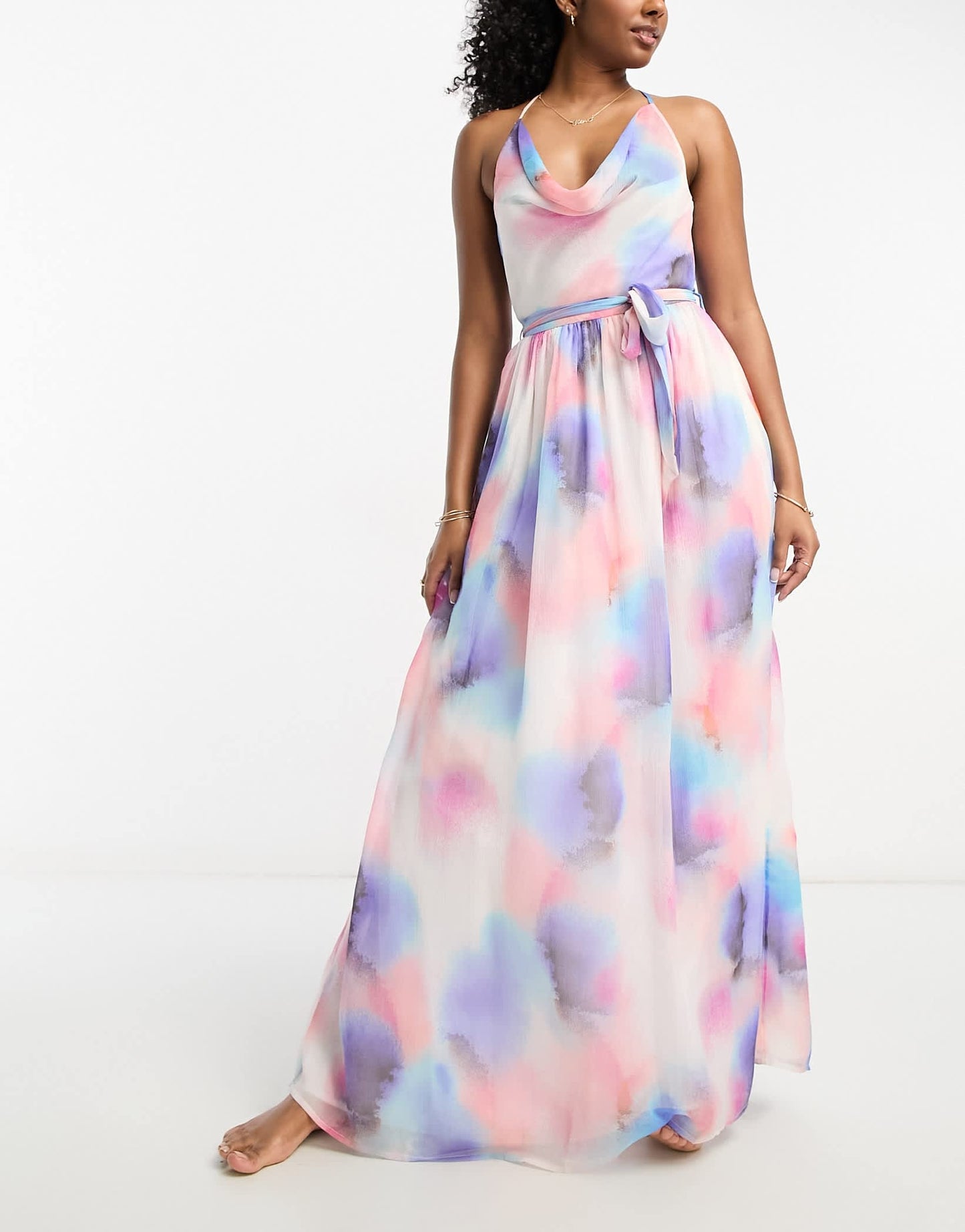 French Connection beach maxi dress in spray print