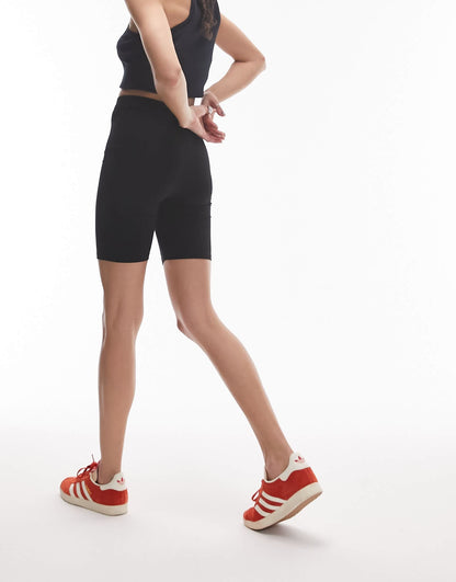 Topshop basic legging short in black
