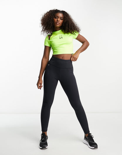 Under Armour Run Anywhere crop top in yellow