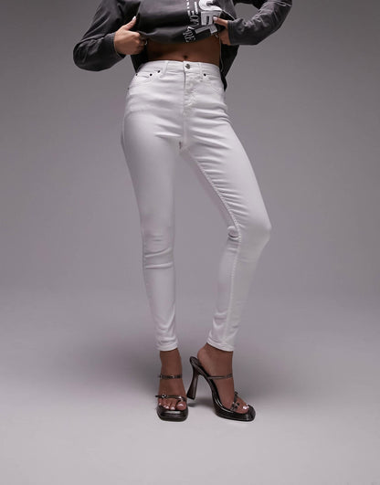 Topshop Hourglass high rise Jamie jeans in white