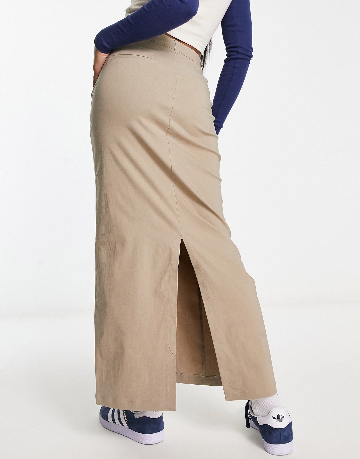 Pull&Bear tailored skirt in sand