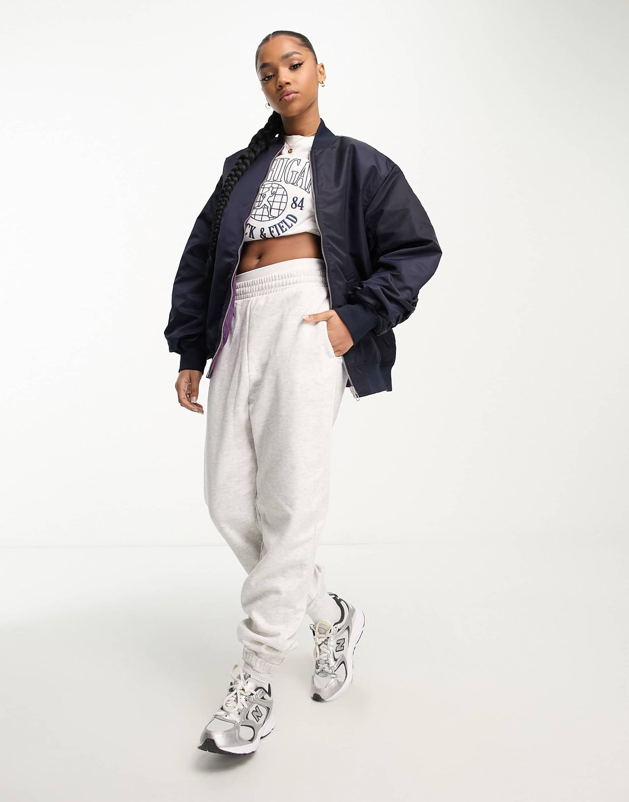 Levi's oversized bomber jacket in navy