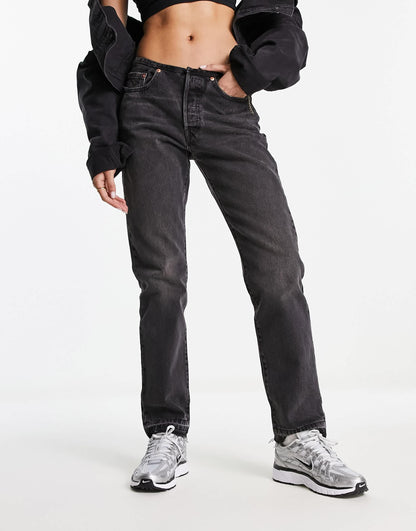 Levi's 501 low rise jeans mini waist in black