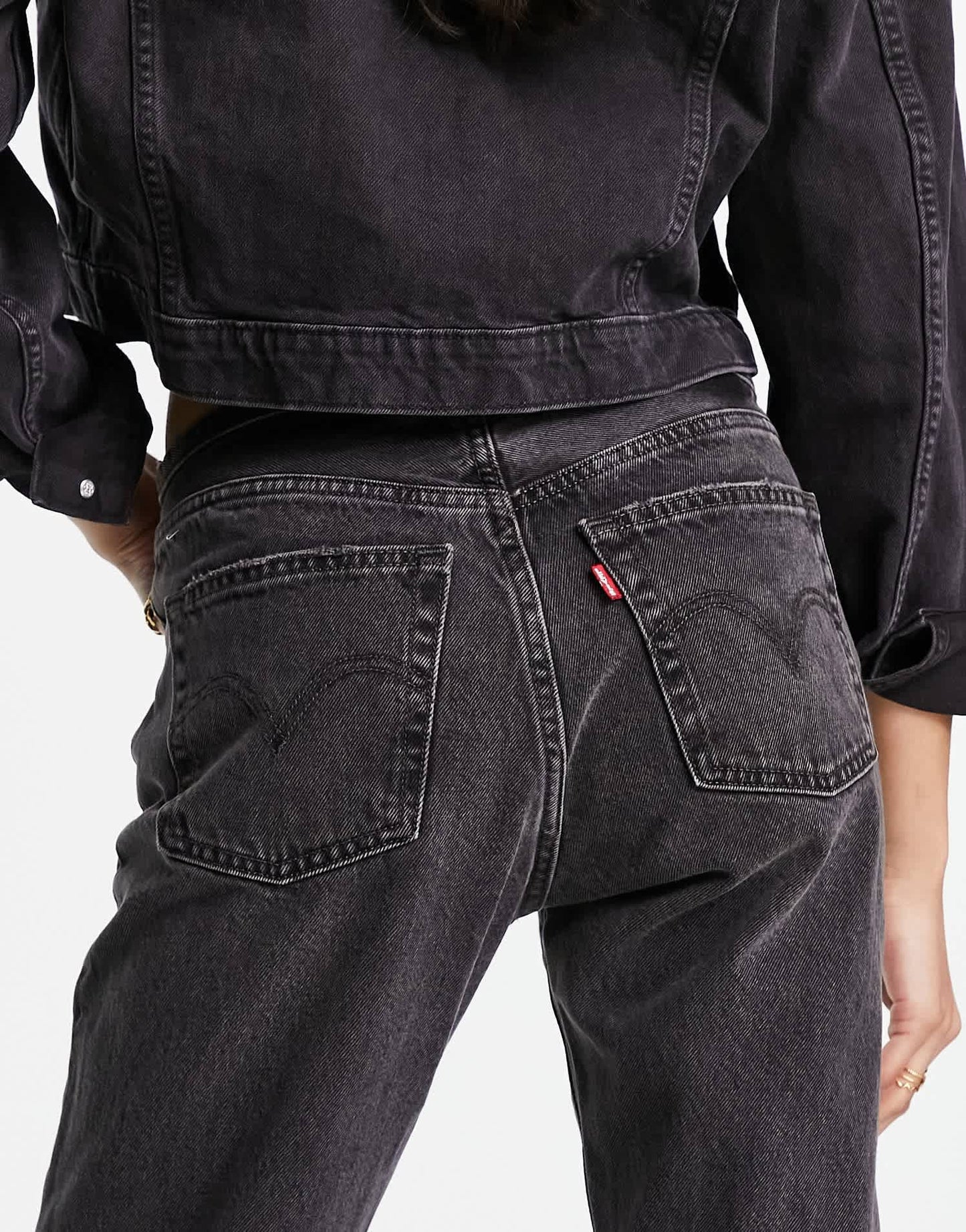 Levi's 501 low rise jeans mini waist in black