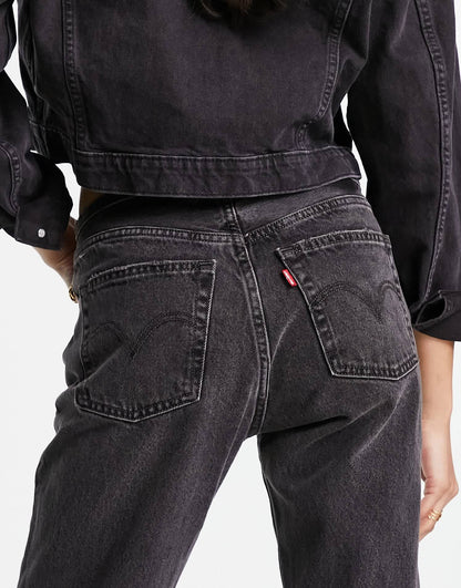 Levi's 501 low rise jeans mini waist in black