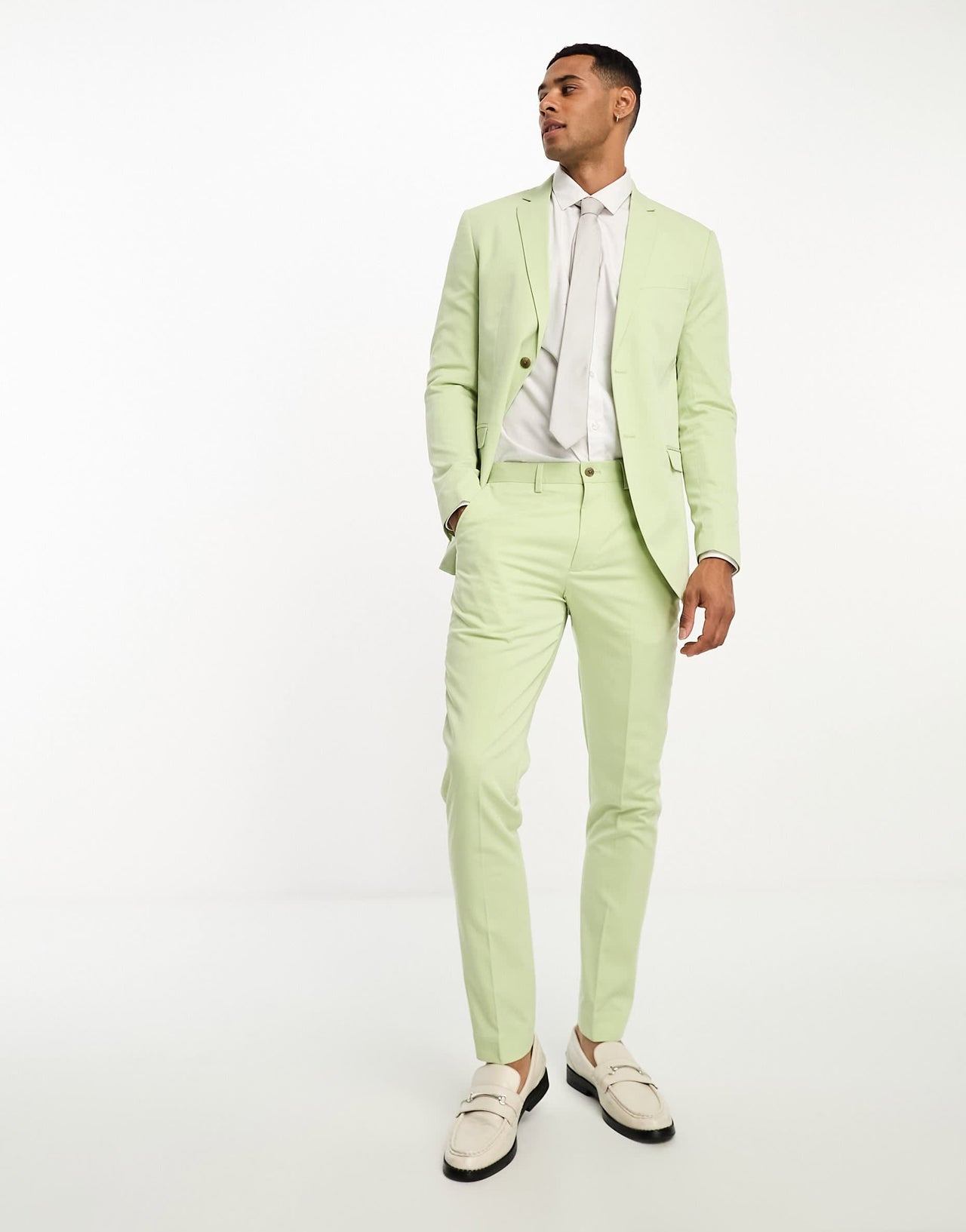 Jack & Jones Premium slim fit suit trouser in mint