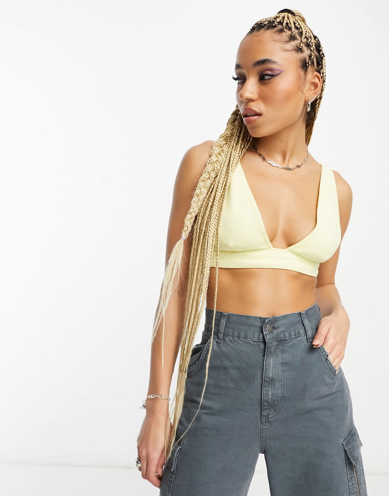 Signature 8 bralette top in lemon