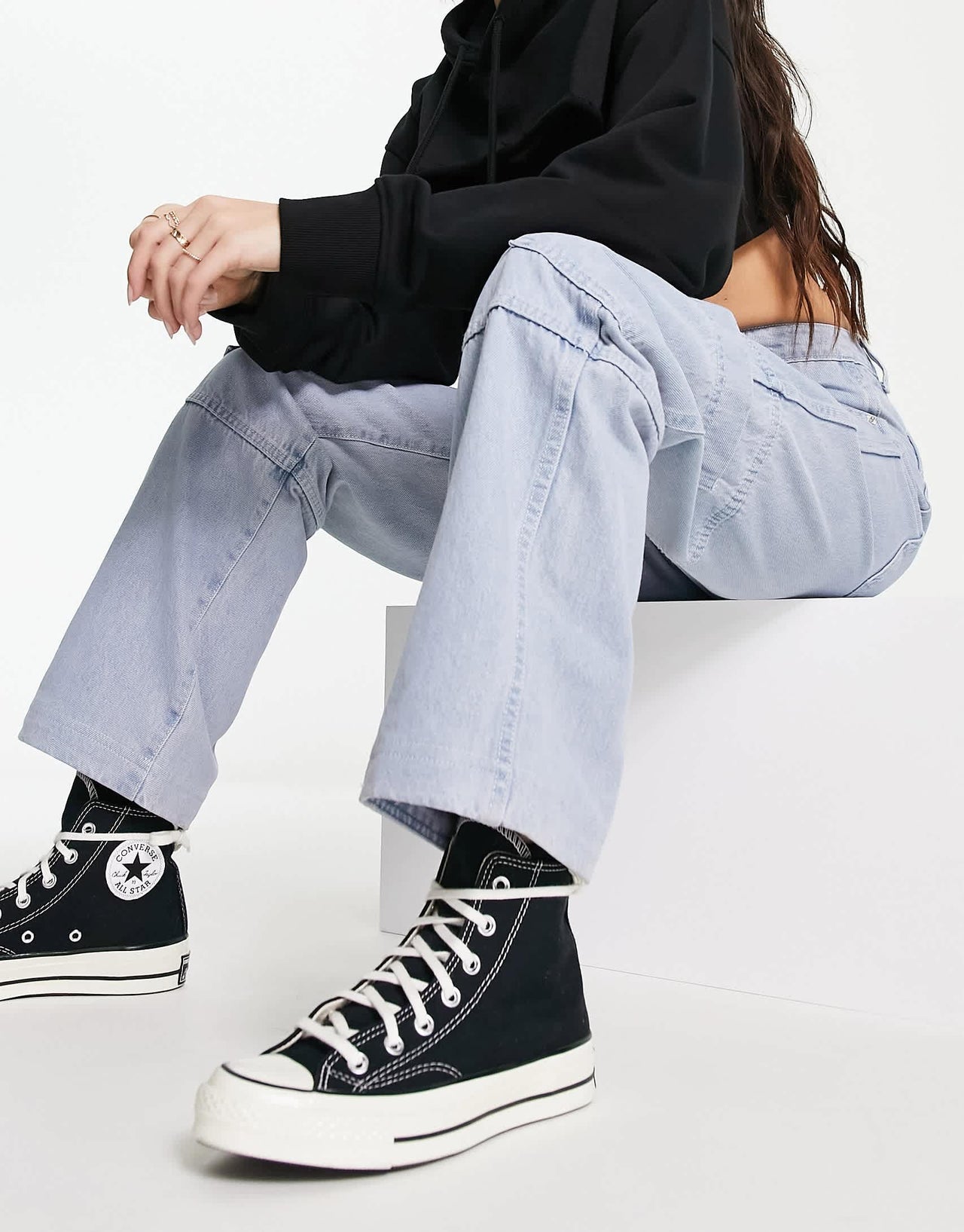 Signature 8 utility straight leg jean in light wash