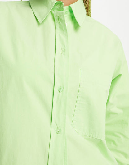 Signature 8 co-ord oversized shirt in green