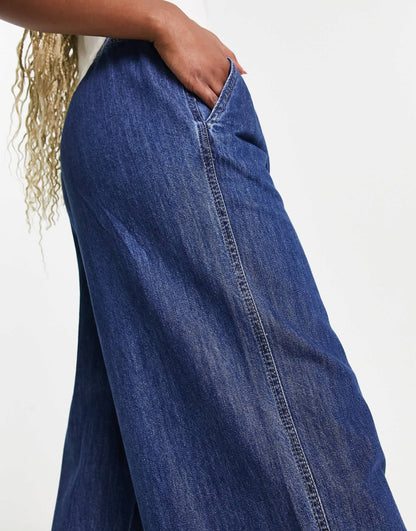 Signature 8 oversized slouchy denim jean in dark wash