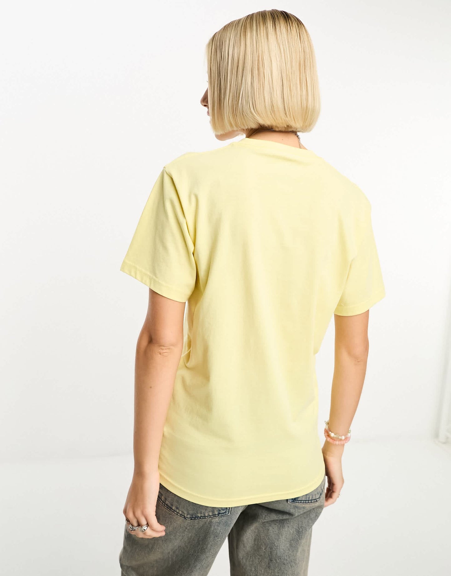 Vans unisex left chest logo t-shirt in yellow