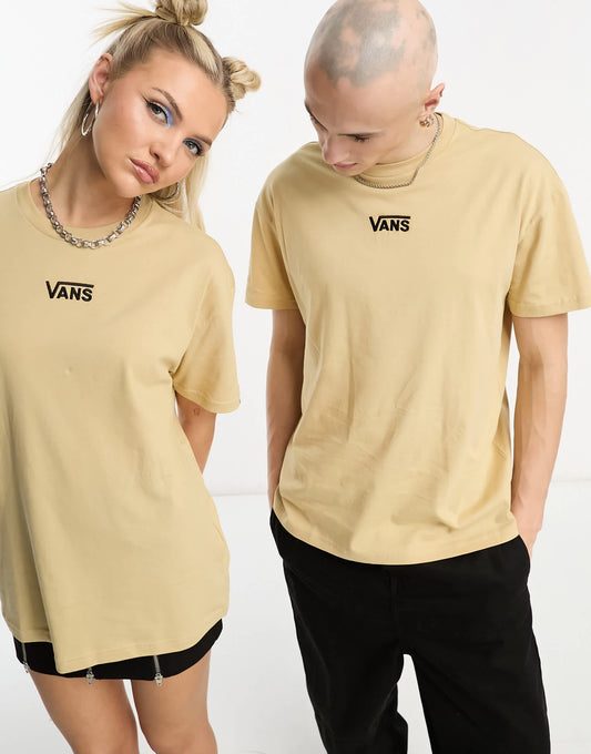 Vans unisex Center drop t-shirt in sand