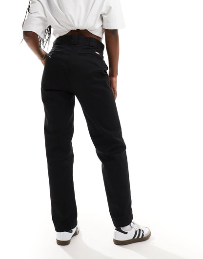 Dickies elizaville straight fit trousers in black