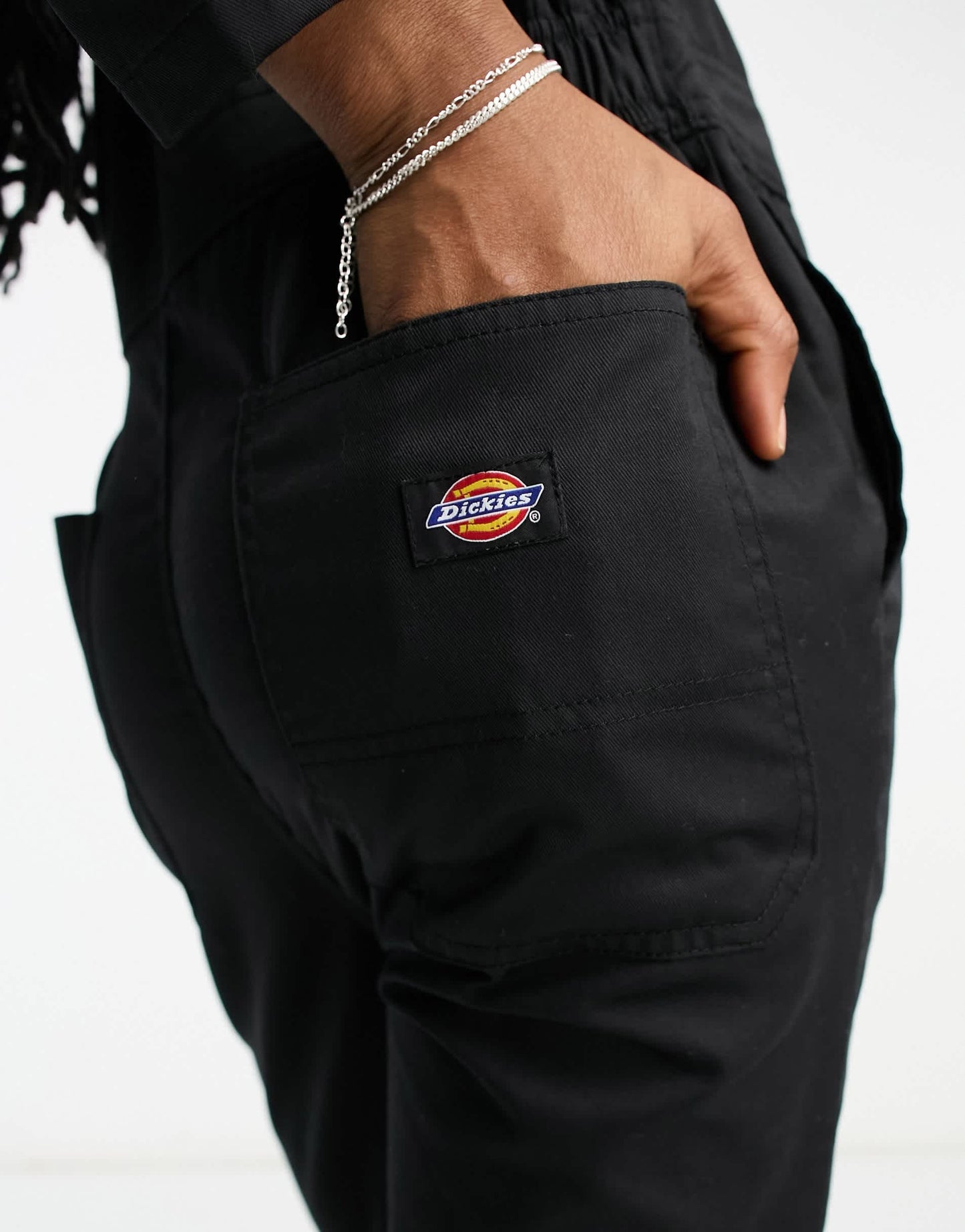 Dickies haughton long sleeve overalls jumpsuit in black